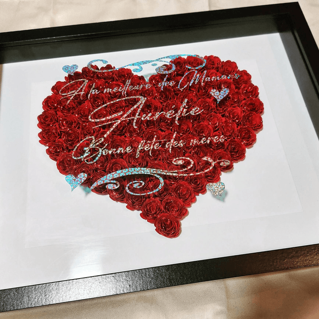 Le coeur de l'amour dans un cadre