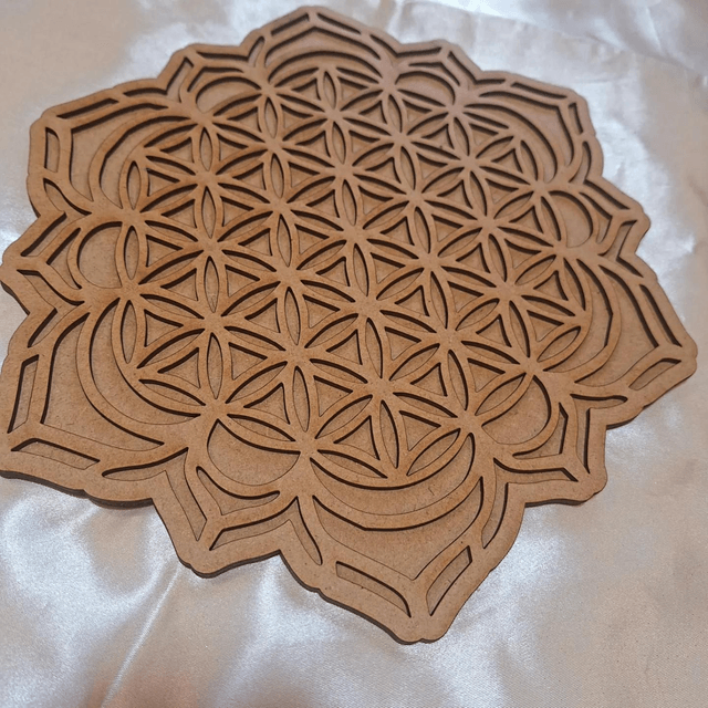 Plateau Fleur de vie bois