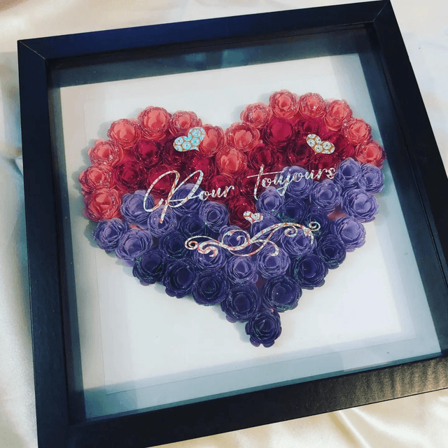 Le coeur de l'amour dans un cadre