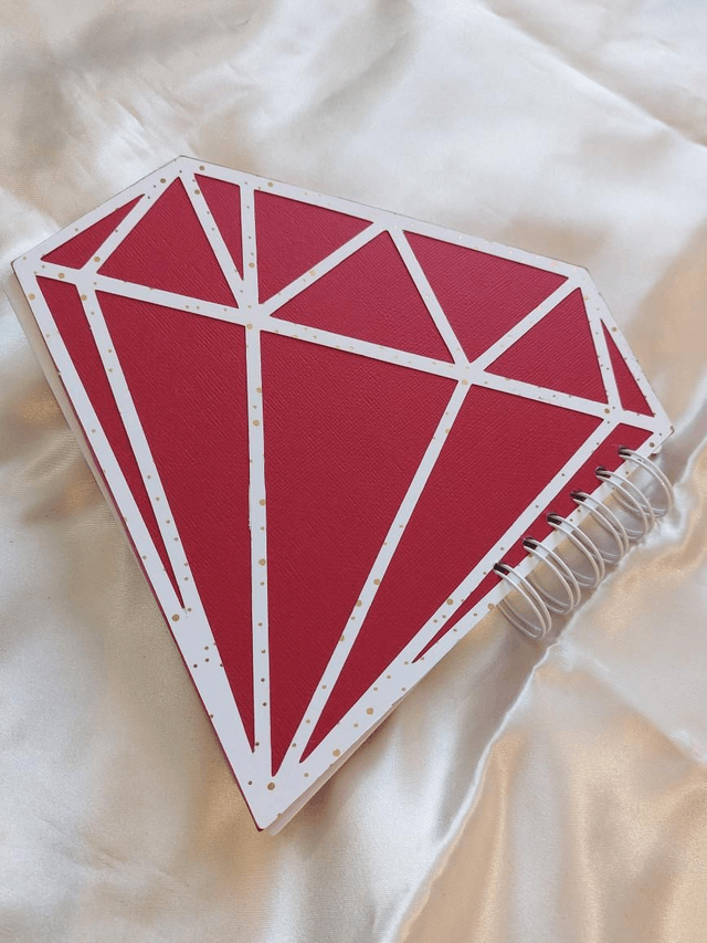 Livre d'or forme diamant personnalisé